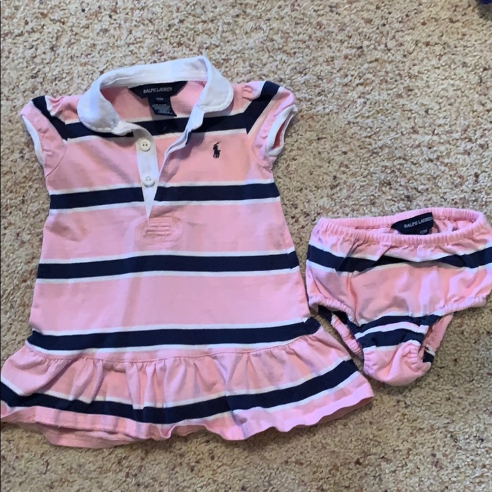 Ralph Lauren baby dress and bloomers 12 month